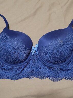 Body by Victoria - Victoria's Secret Blue Long Line Demi Bra